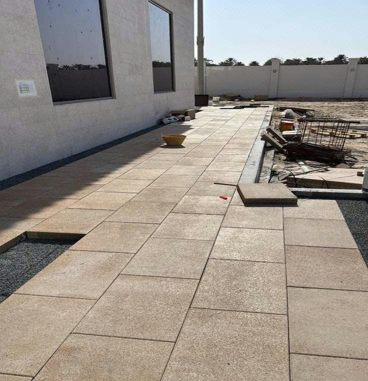 Installation of PASCO interlock tiles in progress (Internal)