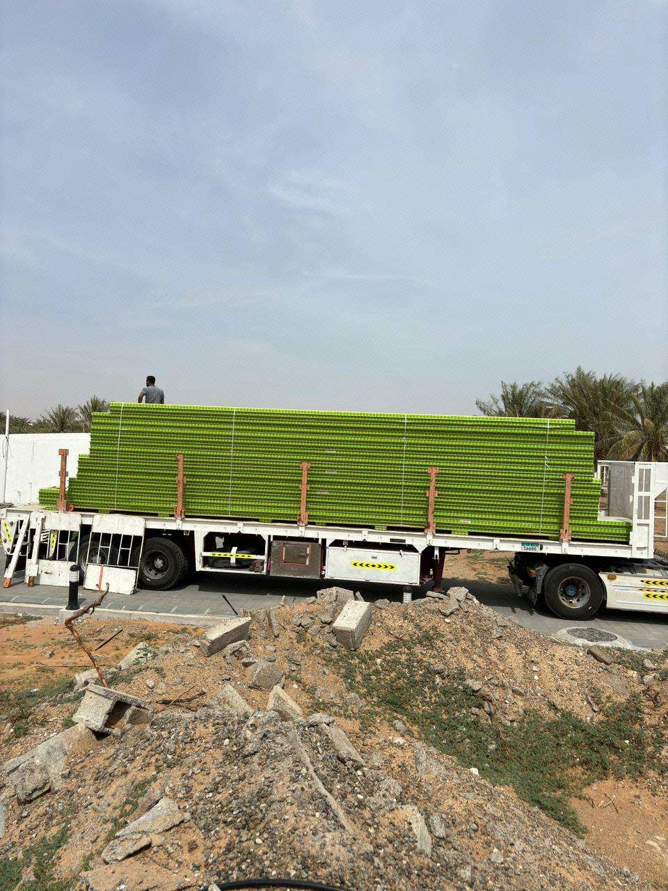 Transportation of sandwich panels to the project site
