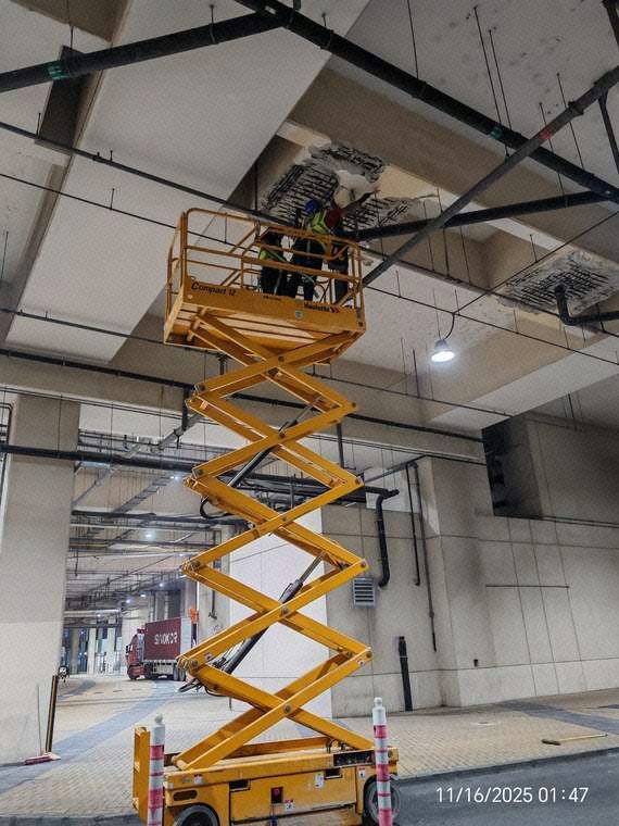 Repair works in progress from mobile access platform