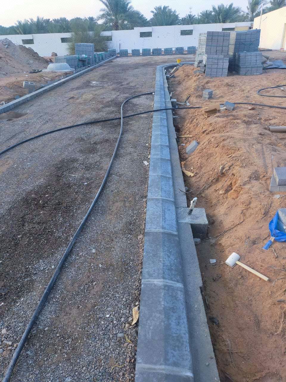 Garden light foundation and electrical preparation works
