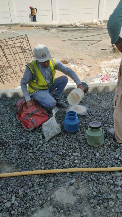 Geotechnical drilling in progress