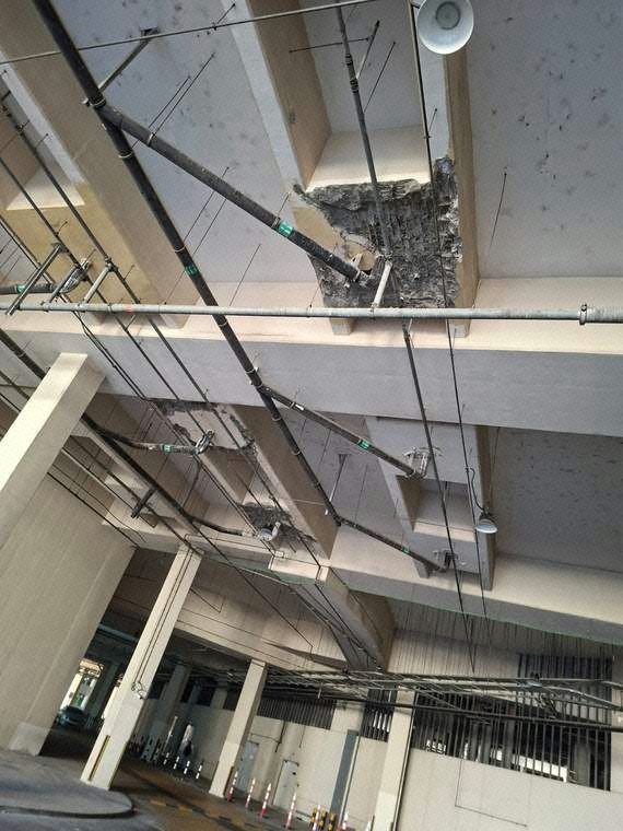 Initial Site Condition- Damaged Concrete Sections