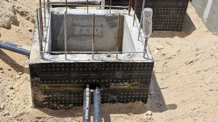 RCC manhole construction works in progress